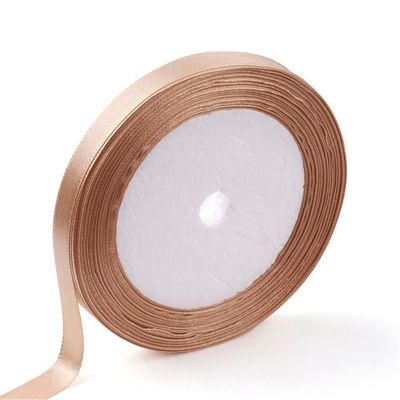 6mm Satin Ribbon, Rose Gold, 22m