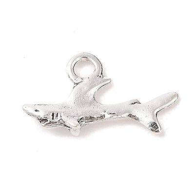 Antique Silver Shark Charm, 24x13x5mm Antique Silver Shark Charm, 24x13x5mm