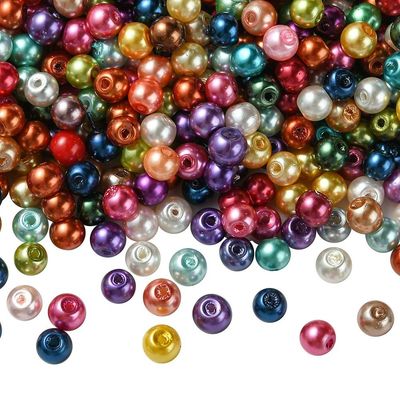 200 x 4mm Glass Pearls, Mixed Colours