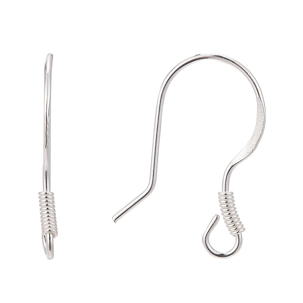 Sterling Silver Ear Hooks, 1 Pair Sterling Silver Ear Hooks, 1 Pair