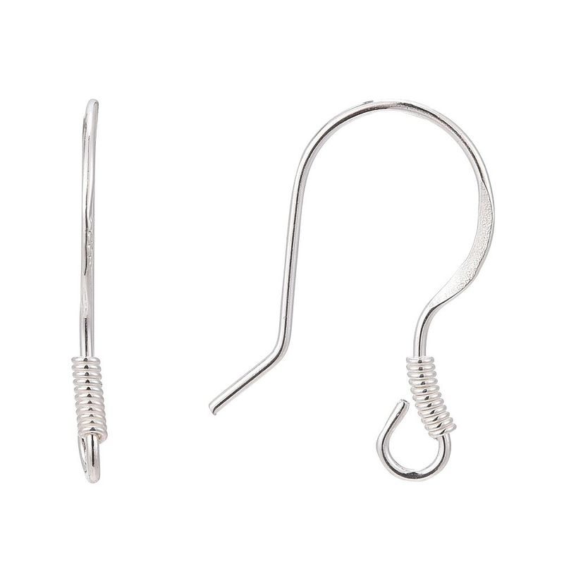 Sterling Silver Ear Hooks, 1 Pair Sterling Silver Ear Hooks, 1 Pair