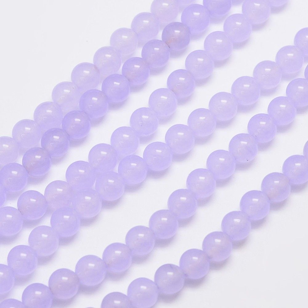 Natural Dyed Malaysia Jade Beads, Lilac/Light Purple, 6mm, 1 Strand Natural Dyed Malaysia Jade Beads, Lilac/Light Purple, 6mm, 1 Strand