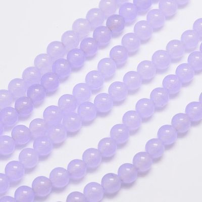 Natural Dyed Malaysia Jade Beads, Lilac/Light Purple, 6mm, 1 Strand Natural Dyed Malaysia Jade Beads, Lilac/Light Purple, 6mm, 1 Strand