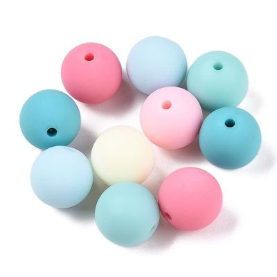 30 x 11mm Rubberized Acrylic Beads, Blue & Pink 30 x 11mm Rubberized Acrylic Beads, Blue & Pink