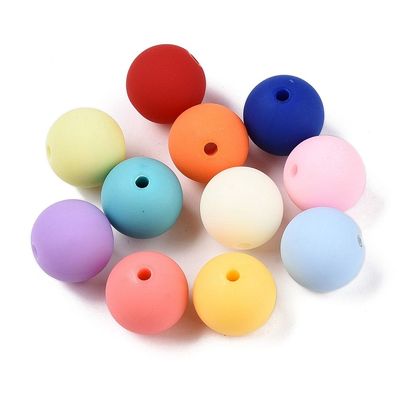 30 x 11mm Rubberized Acrylic Beads, Mixed Colours