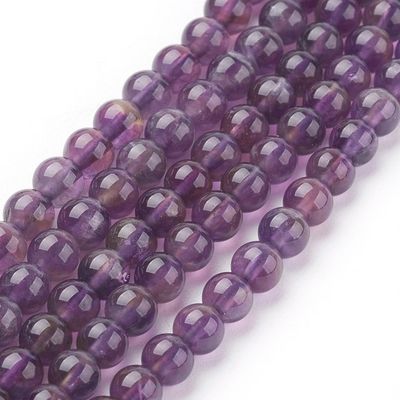 Natural Amethyst Beads, 4mm, 1 7.6 Natural Amethyst Beads, 4mm, 1 7.6" Strand