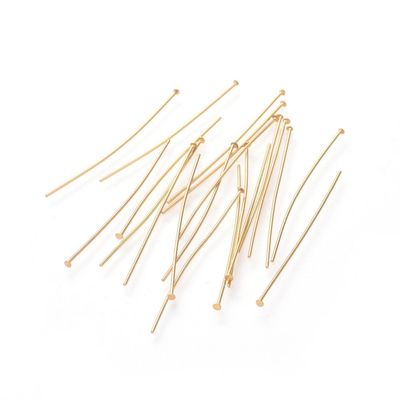 50 x Stainless Steel Gold Head Pins, 45x0.7mm
