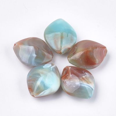 5 x Marbled Acrylic Horse Eye Beads, 35x30x17mm 5 x Marbled Acrylic Horse Eye Beads, 35x30x17mm