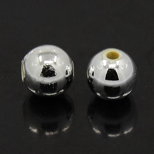 20 x 14mm Silver Acrylic Beads 20 x 14mm Silver Acrylic Beads
