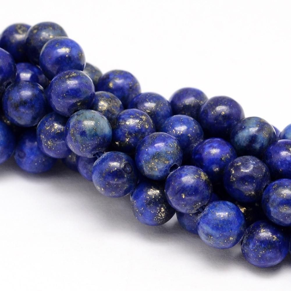 Natural Lapis Lazuli Beads, Dyed, 8mm, 15 Natural Lapis Lazuli Beads, Dyed, 8mm, 15" Strand