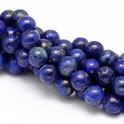 Natural Lapis Lazuli Beads, Dyed, 8mm, 15 Natural Lapis Lazuli Beads, Dyed, 8mm, 15" Strand