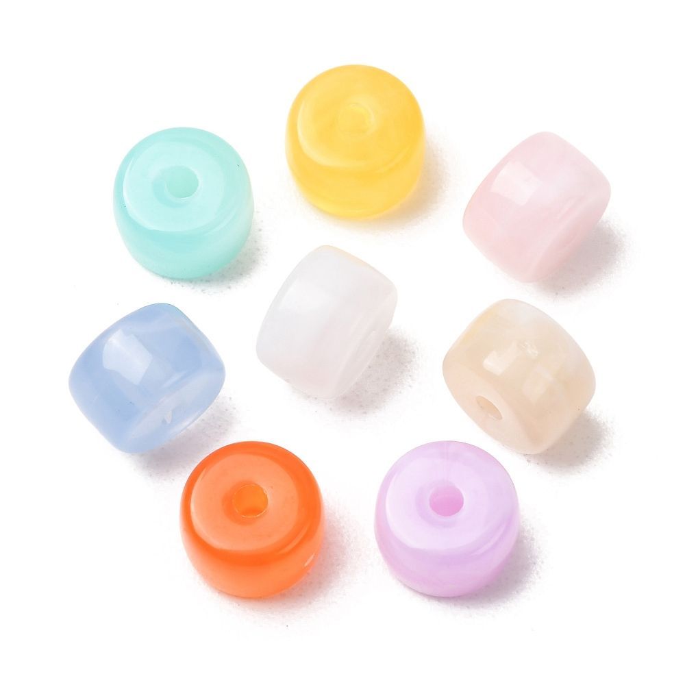 50 x Marbled Acrylic Rondelle Beads, 10x7mm, Mixed Pastels 50 x Marbled Acrylic Rondelle Beads, 10x7mm, Mixed Pastels