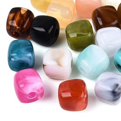 30 x Marbled Acrylic Cube Beads, 10x10mm, Mixed Colours 30 x Marbled Acrylic Cube Beads, 10x10mm, Mixed Colours