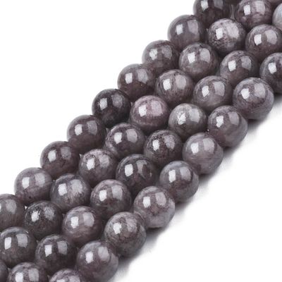 Natural Dyed Jade, Grey, 8mm, 1 Strand Natural Dyed Jade, Grey, 8mm, 1 Strand