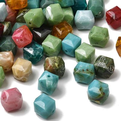 25 x Faceted Acrylic Cubes, 11.5x11.5mm, Mixed Colours 25 x Faceted Acrylic Cubes, 11.5x11.5mm, Mixed Colours