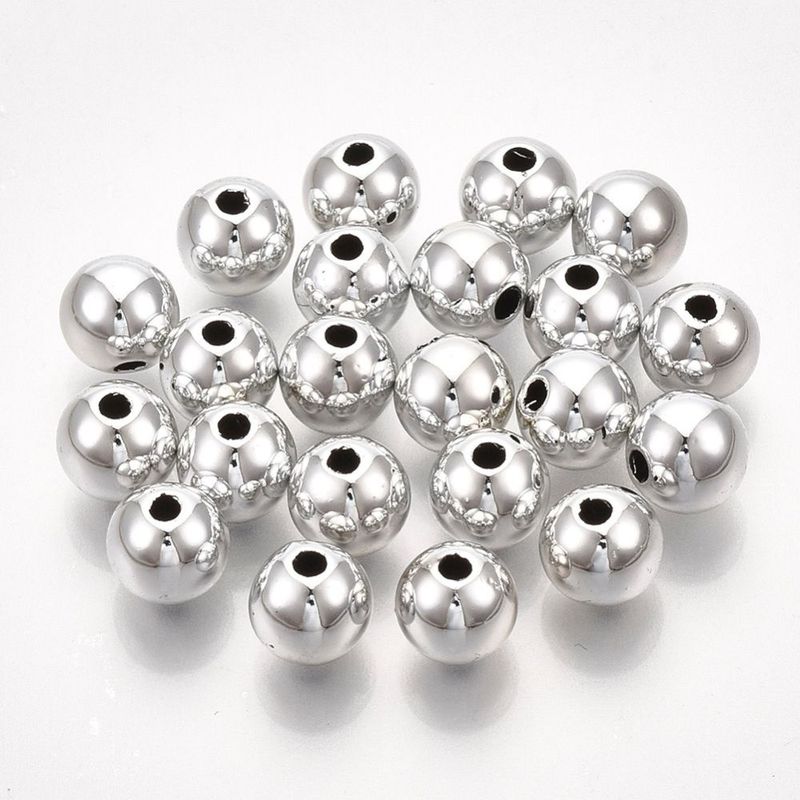20 x 12mm Silver Acrylic Beads 20 x 12mm Silver Acrylic Beads