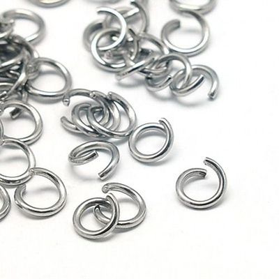 50 x Stainless Steel Jump Rings, 8x1mm