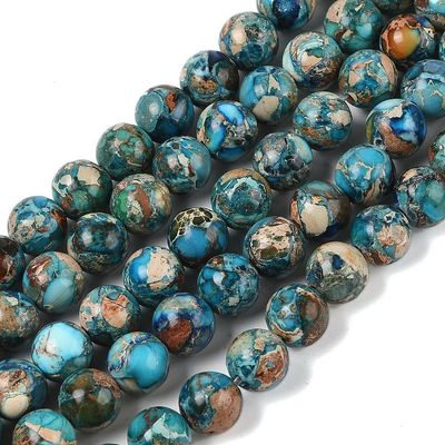 Natural Imperial Jasper Beads, Blue, 8mm Natural Imperial Jasper Beads, Blue, 8mm