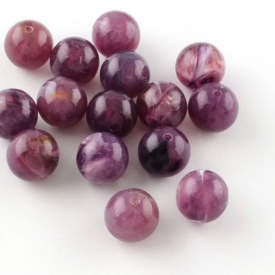 30 x 10mm Marbled Acrylic Beads, Burgundy 30 x 10mm Marbled Acrylic Beads, Burgundy