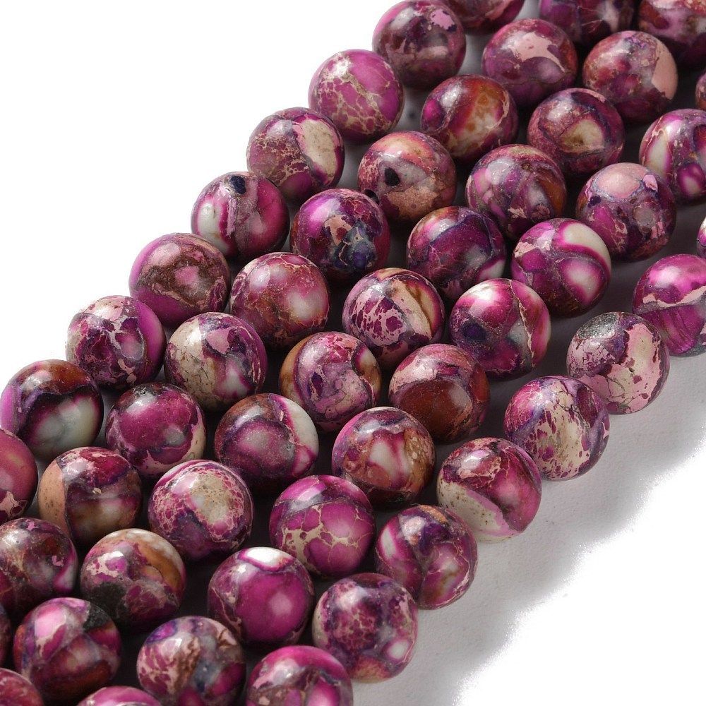 Natural Imperial Jasper Beads, Pink/Red, 8mm Natural Imperial Jasper Beads, Pink/Red, 8mm