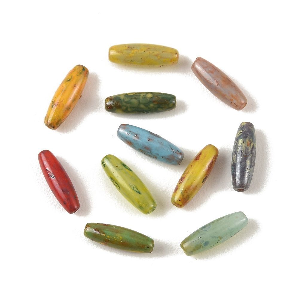 30 x 11.5x4mm Glass Rice Beads, Mixed Colours 30 x 11.5x4mm Glass Rice Beads, Mixed Colours
