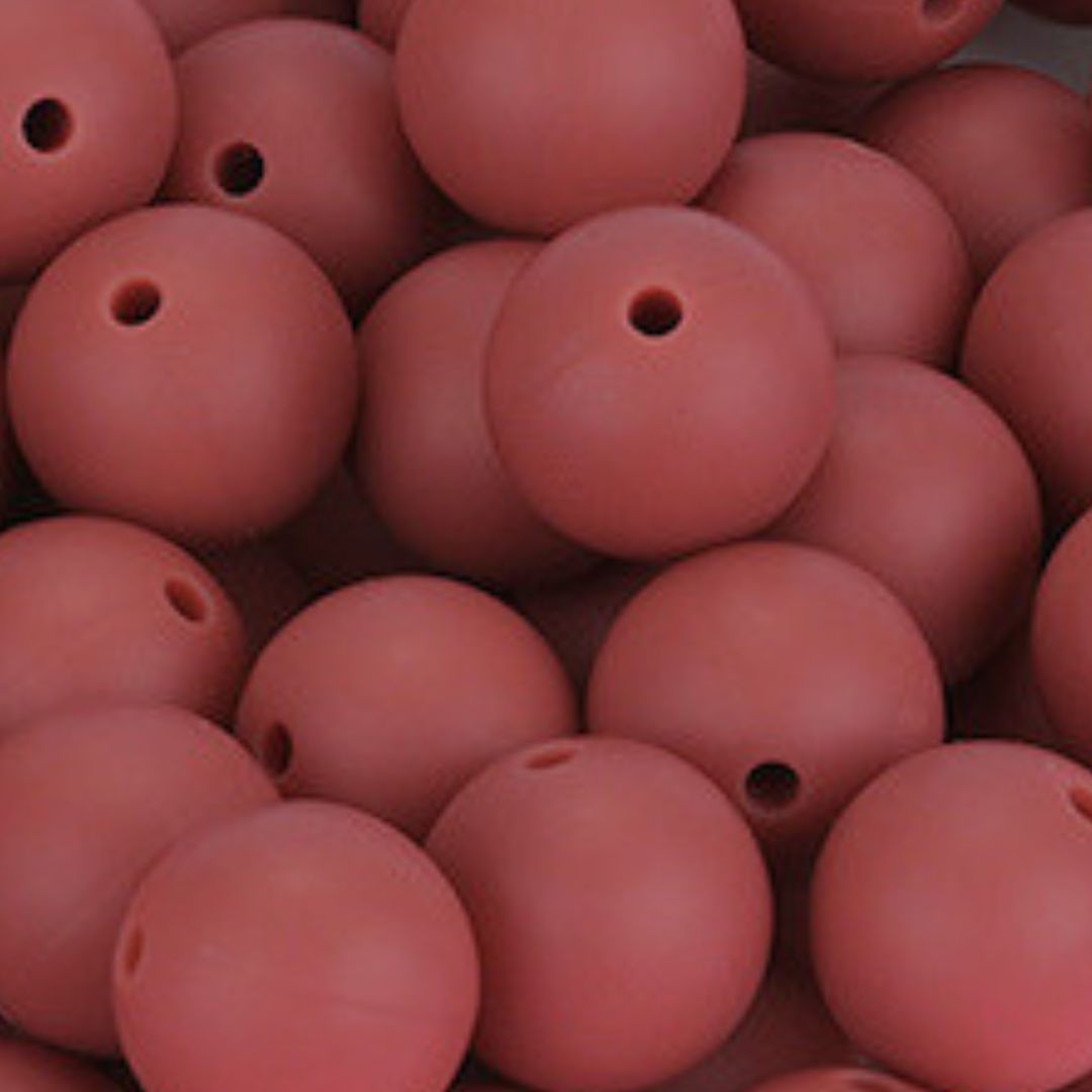 10 x 15mm Rubberized Silicone Beads, Chocolate Brown