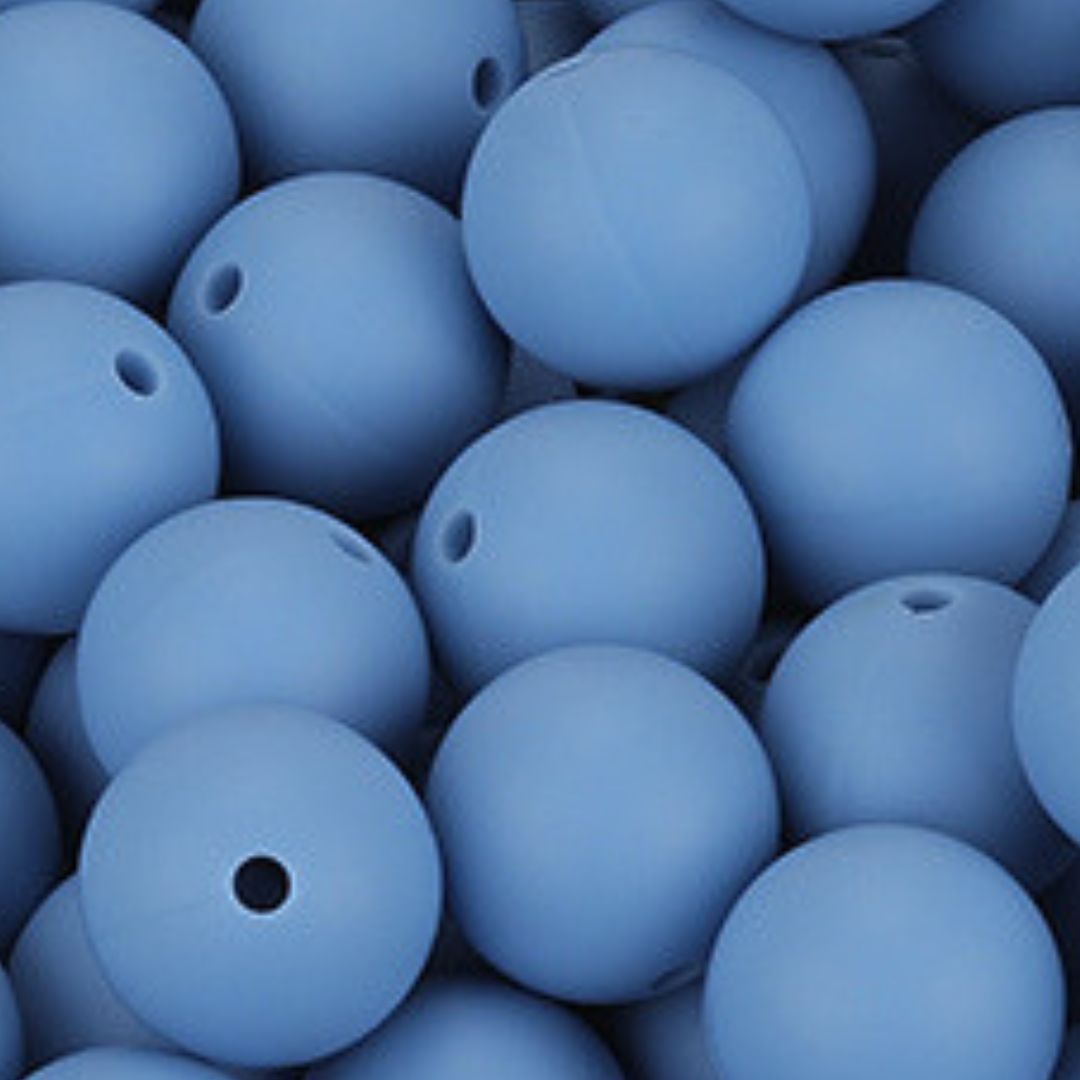10 x 15mm Rubberized Silicone Beads, Light Blue 10 x 15mm Rubberized Silicone Beads, Light Blue