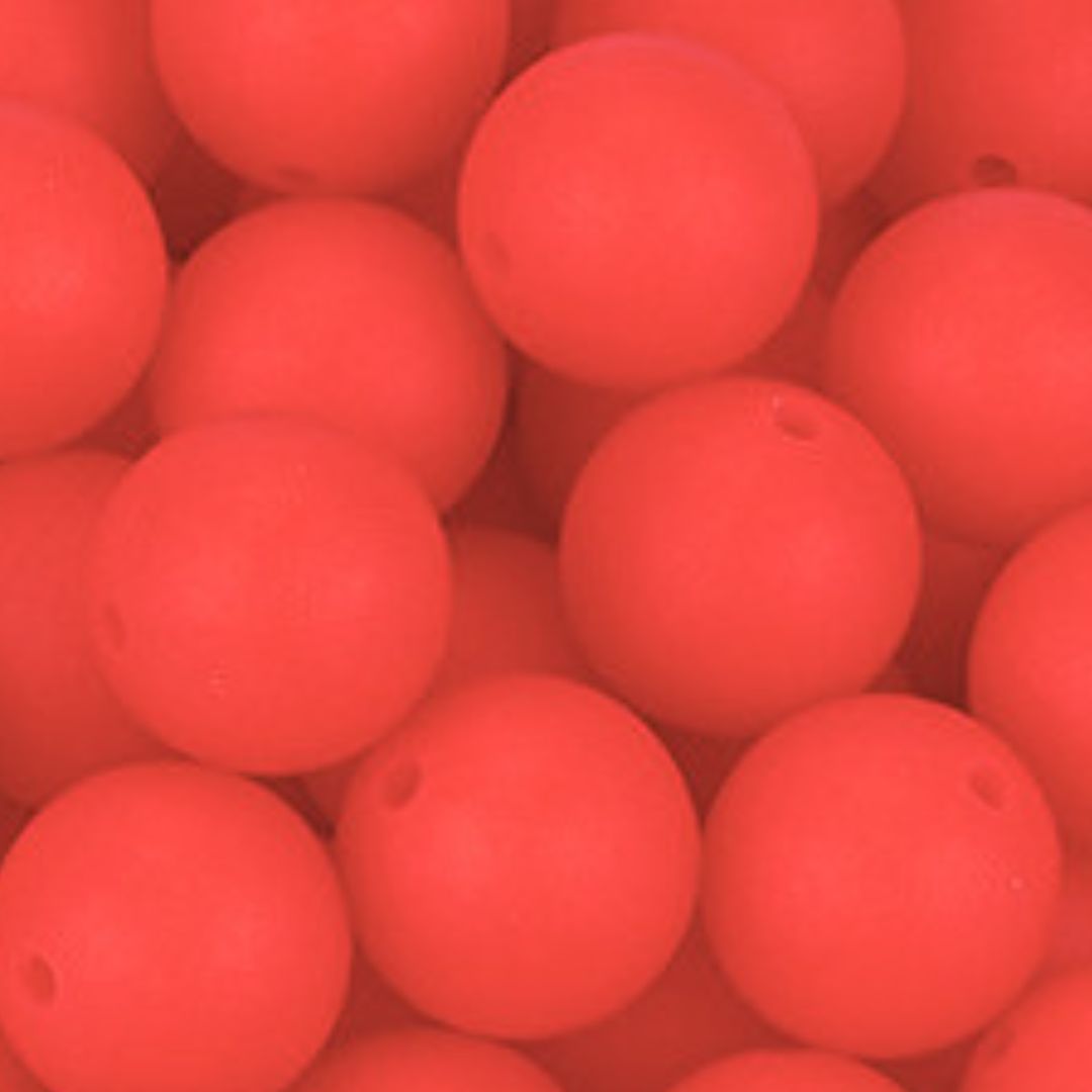 10 x 15mm Rubberized Silicone Beads, Red 10 x 15mm Rubberized Silicone Beads, Red