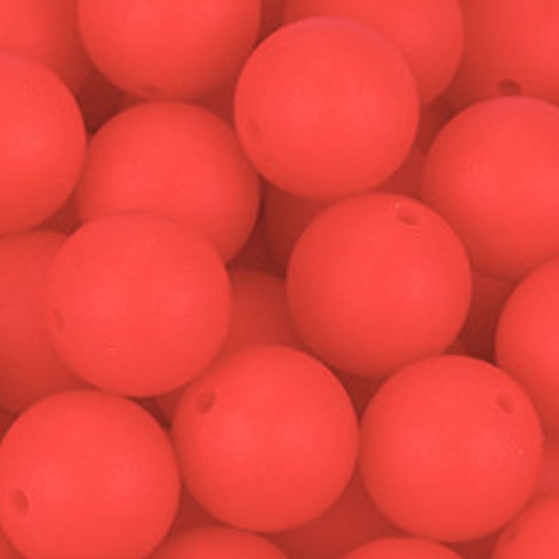 10 x 15mm Rubberized Silicone Beads, Red 10 x 15mm Rubberized Silicone Beads, Red