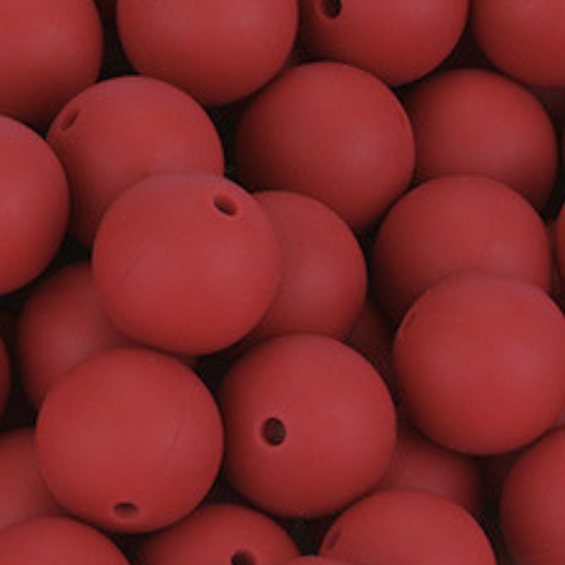 10 x 15mm Rubberized Silicone Beads, Brick Red 10 x 15mm Rubberized Silicone Beads, Brick Red