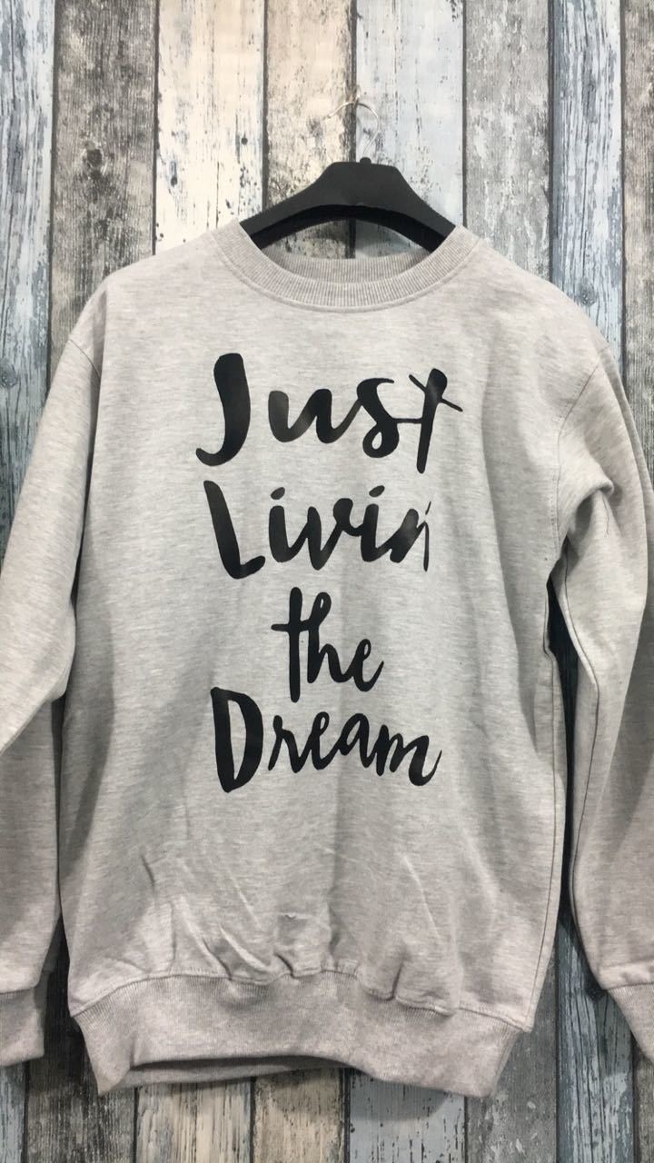 Unisex Stylish Sweat Shirt Just Living the Dream