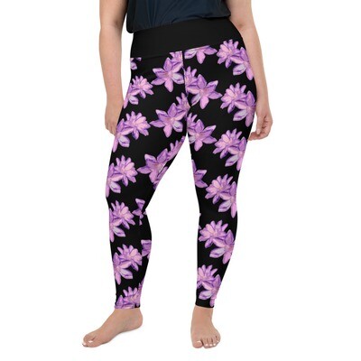 Pluskoon leggings - Kukkakuvio 2XL-6XL Pluskoon leggings - Kukkakuvio 2XL-6XL