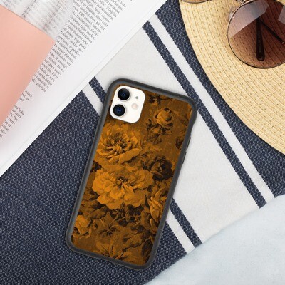 Biohajoava iPhone suojakuori - Oranssit kukat Biohajoava iPhone suojakuori - Oranssit kukat