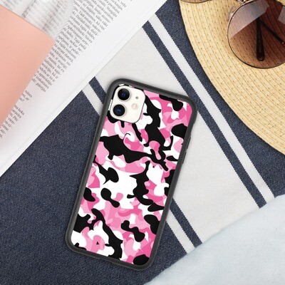 Biohajoava iPhone suojakuori - Pinkki camouflage Biohajoava iPhone suojakuori - Pinkki camouflage