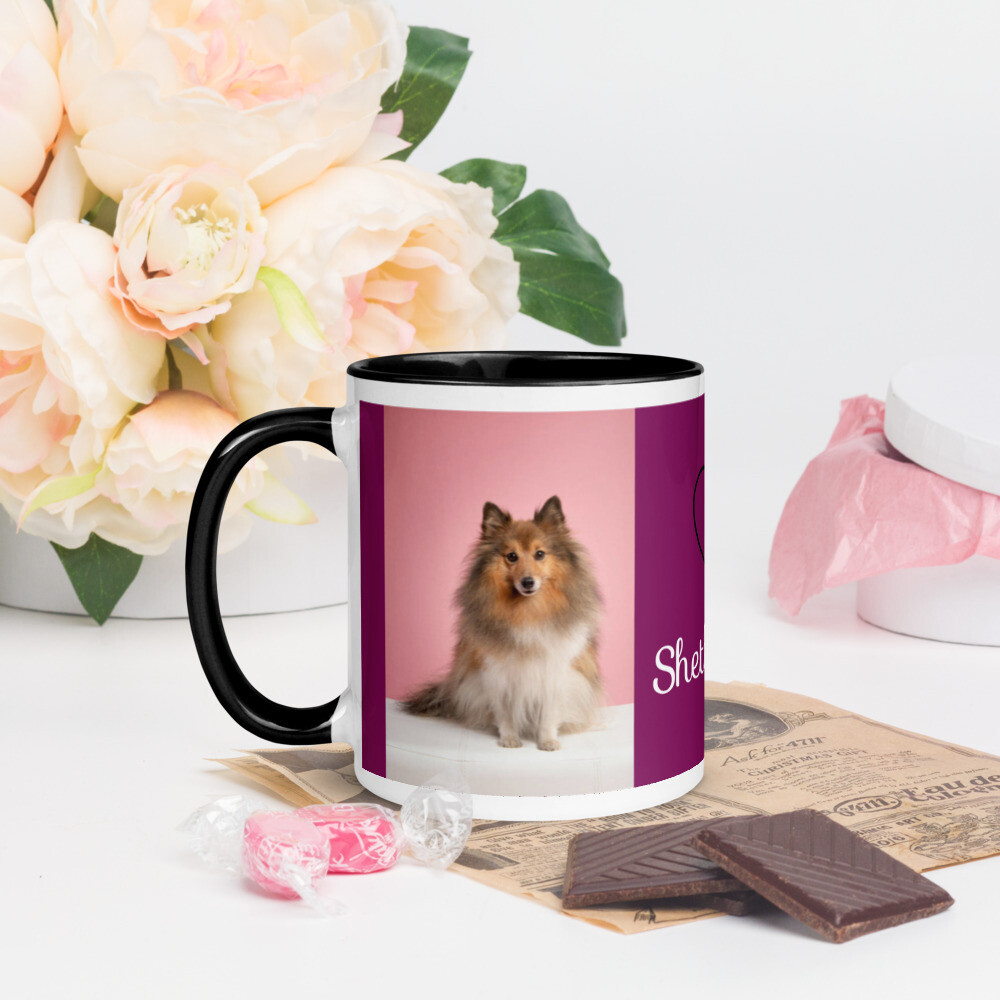 Keraaminen muki - shetlanninlammaskoira, KAHVAN &amp; SISÄPUOLEN VÄRI: Musta