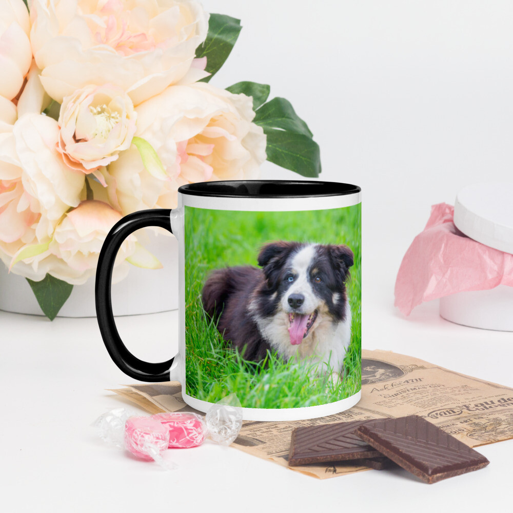 Keraaminen muki - bordercollie, KAHVAN &amp; SISÄPUOLEN VÄRI: Musta