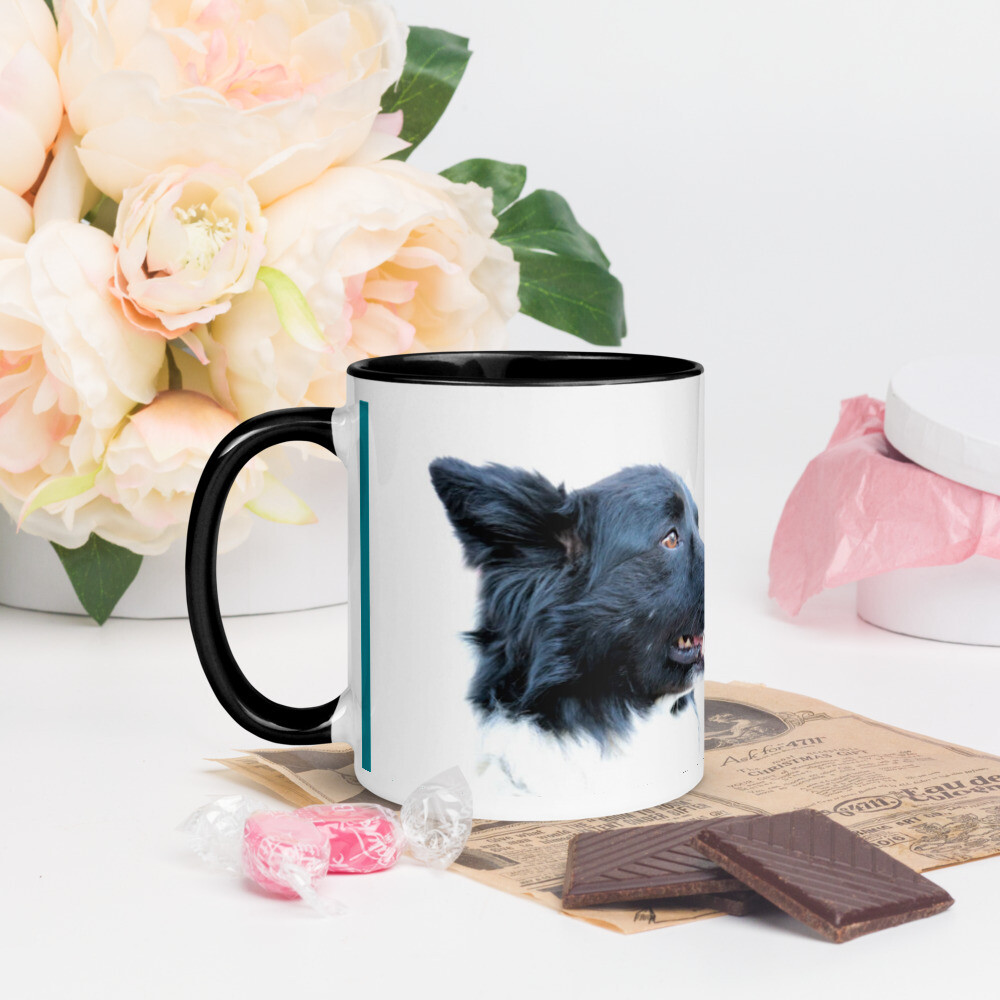 Keraaminen muki - bordercollie, KAHVAN &amp; SISÄPUOLEN VÄRI: Musta