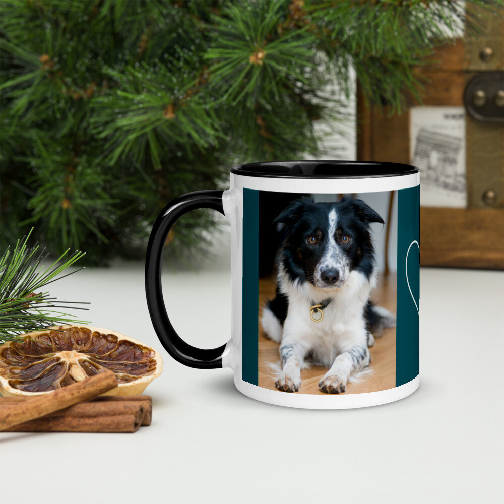 Keraaminen muki - bordercollie, KAHVAN &amp; SISÄPUOLEN VÄRI: Musta