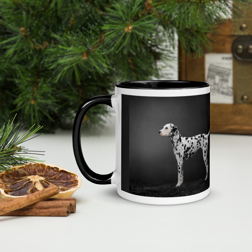 Keraaminen muki - dalmatialainen, KAHVAN &amp; SISÄPUOLEN VÄRI: Musta