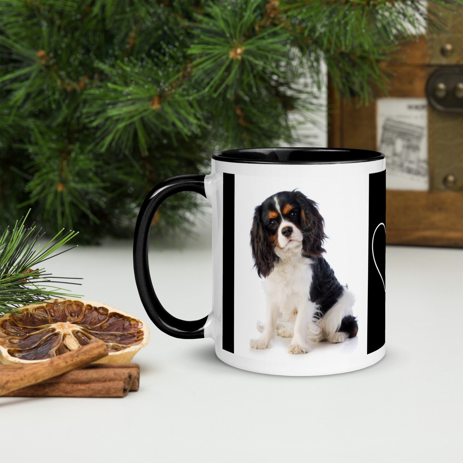 Keraaminen muki - kingcharlesinspanieli, KAHVAN &amp; SISÄPUOLEN VÄRI: Musta