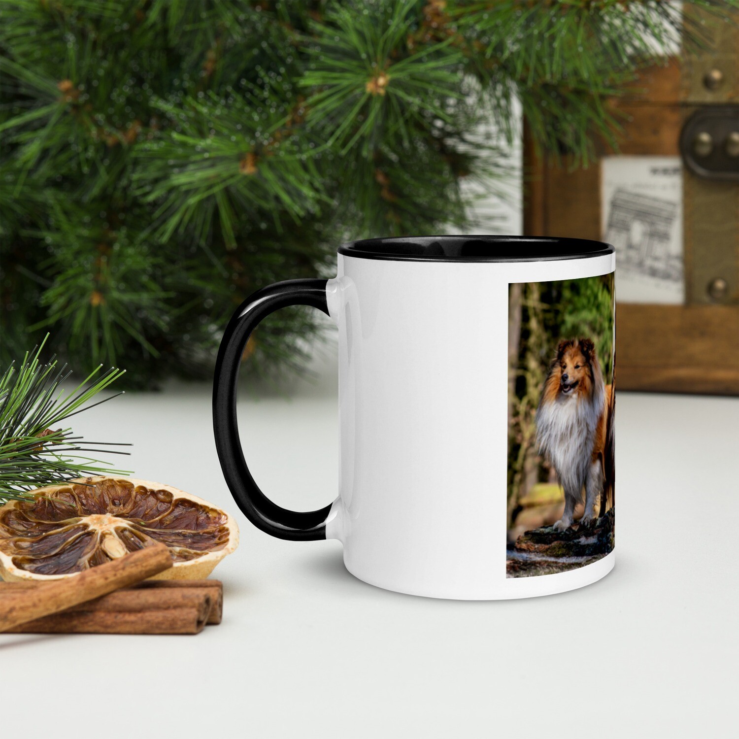 Keraaminen muki - collie, KAHVAN &amp; SISÄPUOLEN VÄRI: Musta