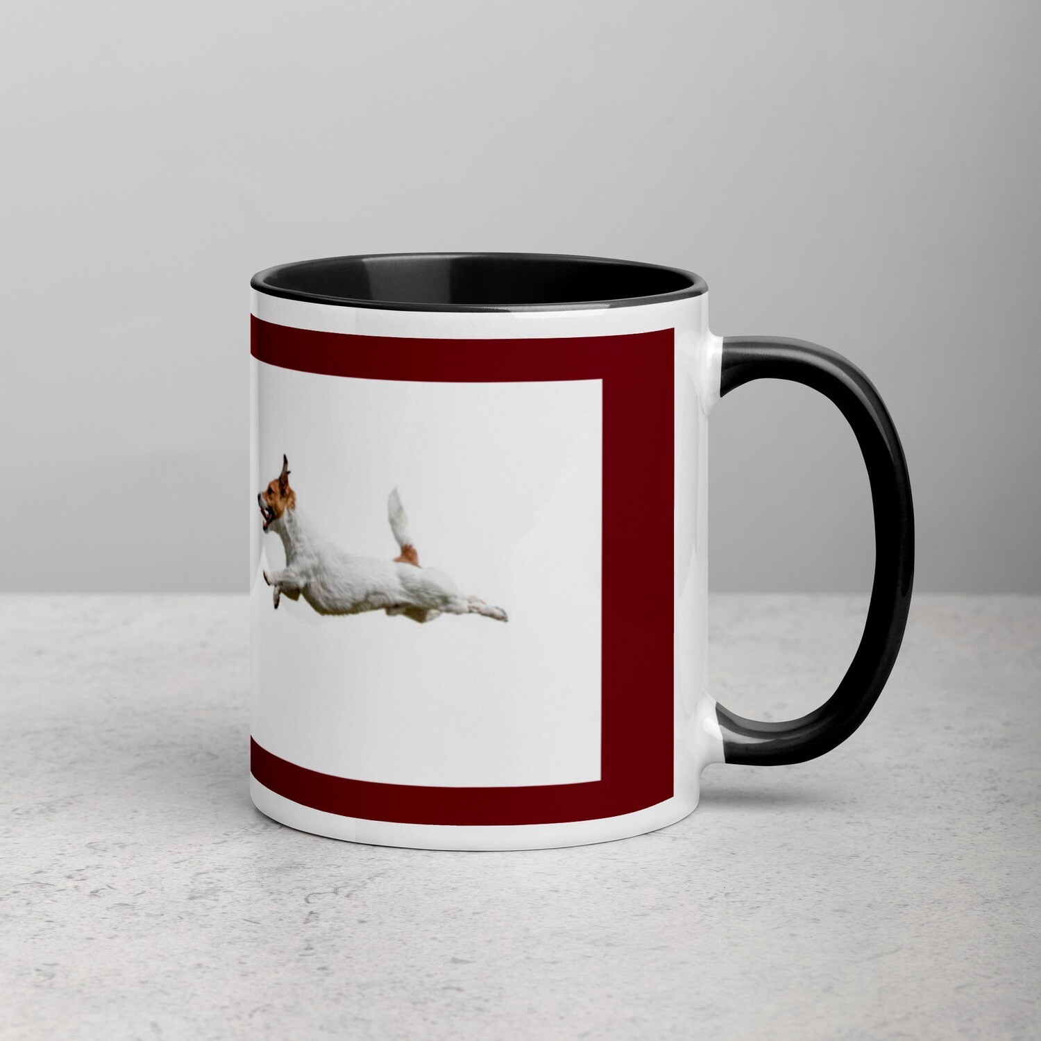 Keraaminen muki - jackrussellinterrieri, KAHVAN &amp; SISÄPUOLEN VÄRI: Musta