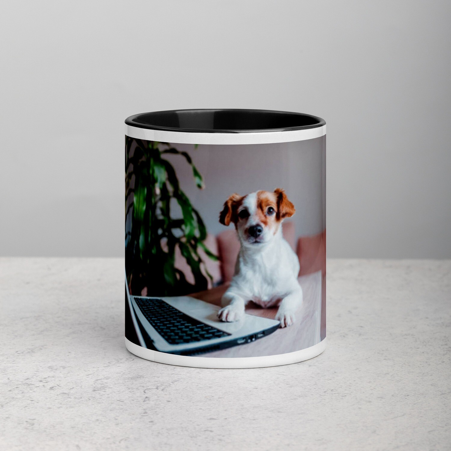 Keraaminen muki - jackrussellinterrieri, KAHVAN &amp; SISÄPUOLEN VÄRI: Musta