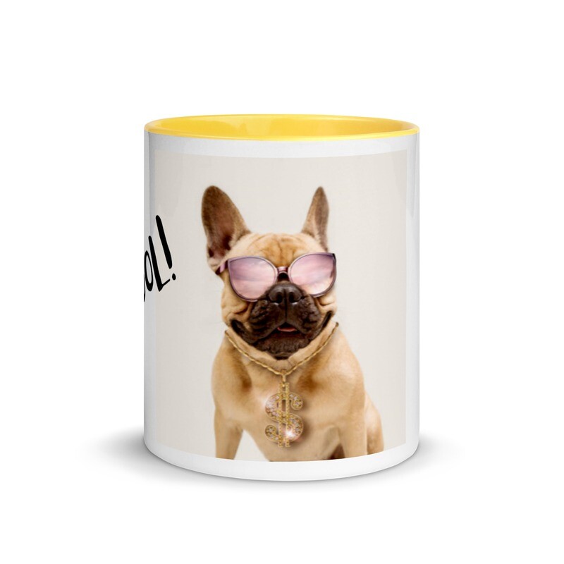 Keraaminen muki Ranskan bulldog