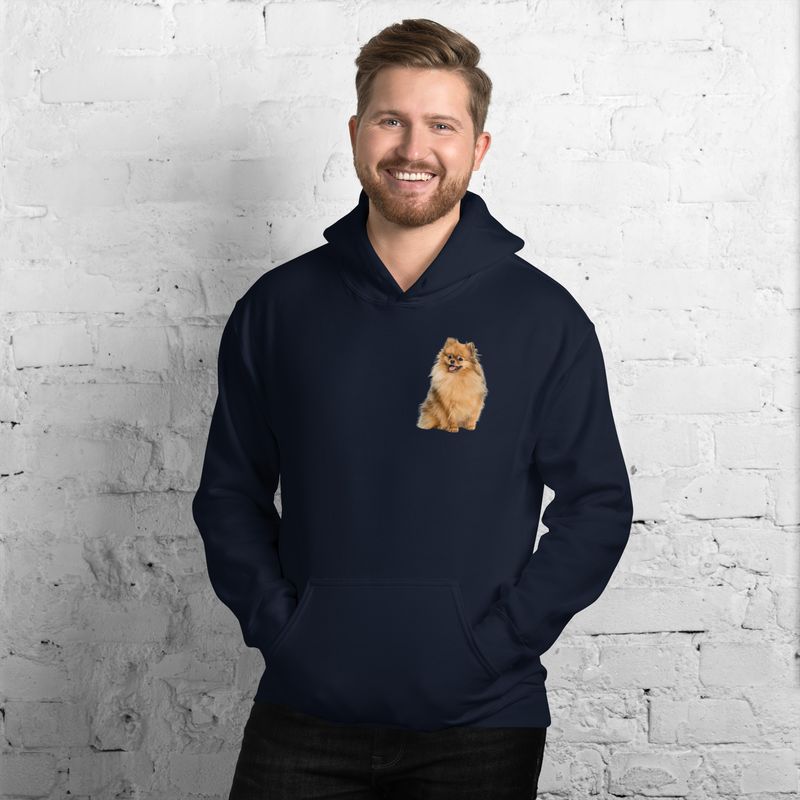 Pomeranian huppari unisex-malli