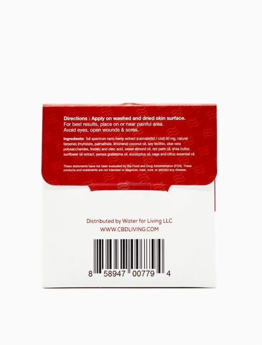 CBD Pain Patch- 96 Hour Transdermal Patch 60MG CBD  - CBD Living