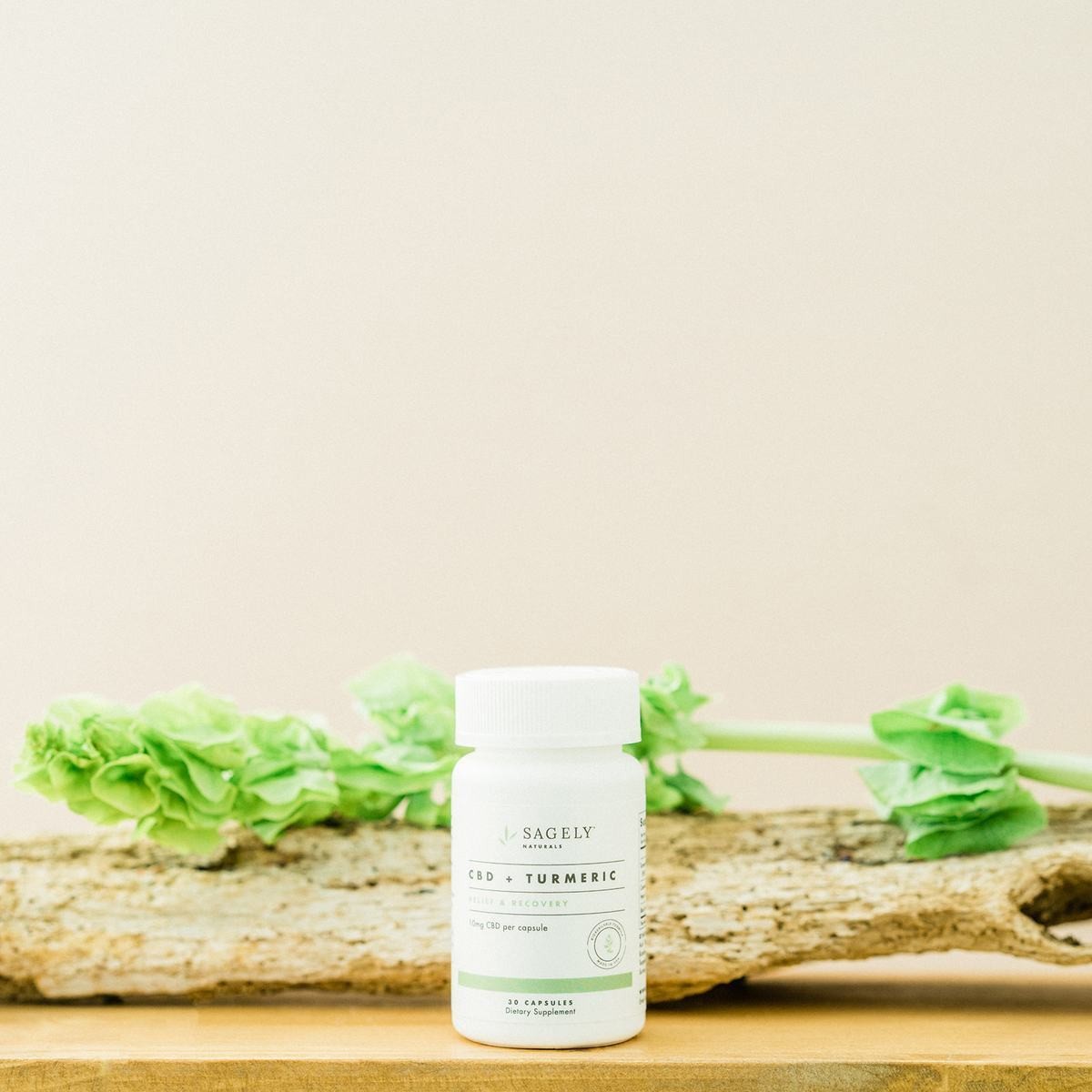Sagely Naturals Relief and Recovery CBD with Turmeric Pills