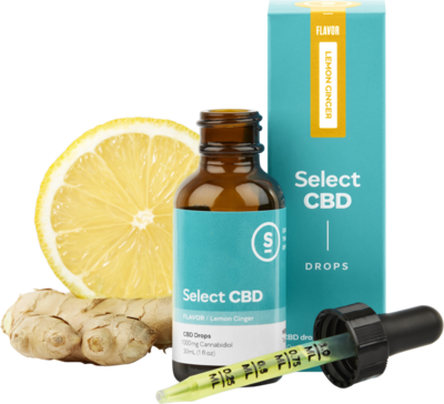 Select CBD Oil Drops 1000MG CBD - Lemon Ginger