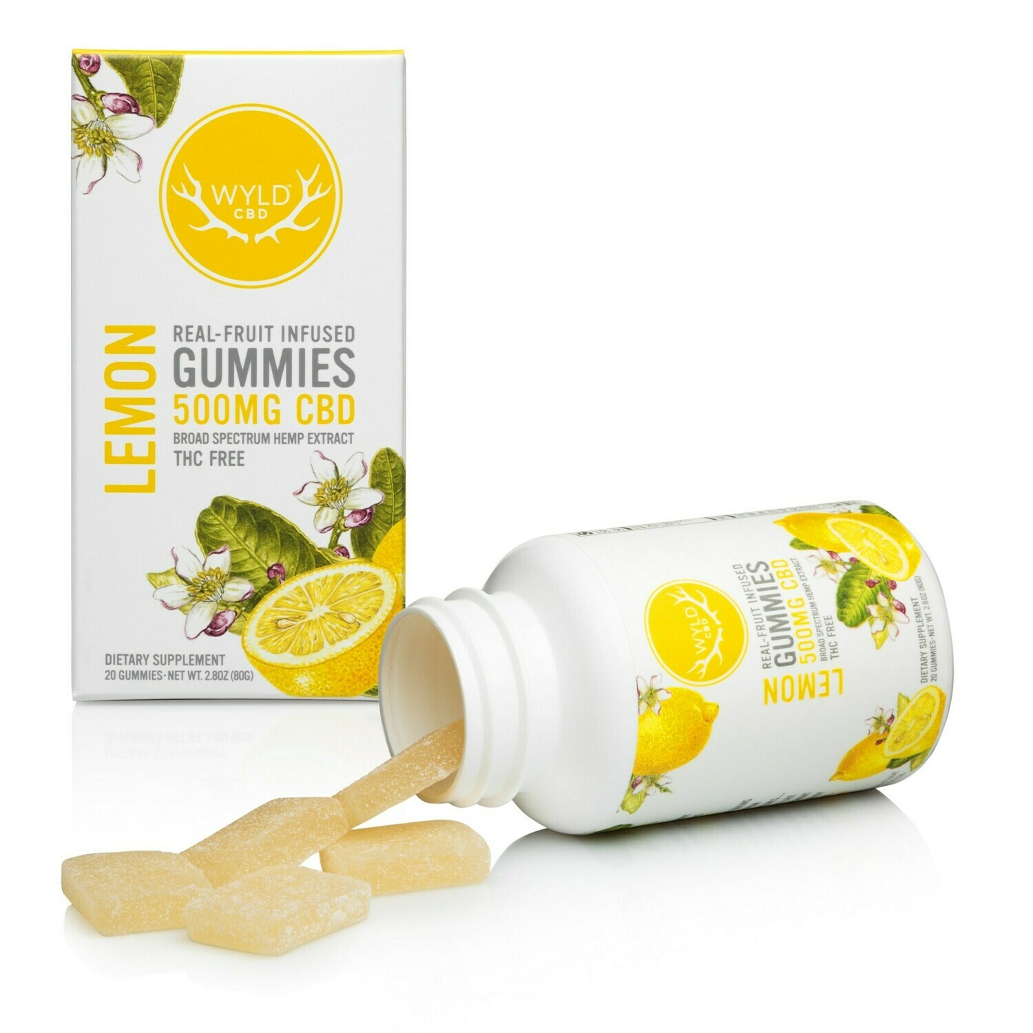 Wyld CBD Gummies 500mg CBD - Lemon