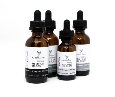 MJ Esthetics CBD Oil Drops 2000MG - CBD Isolate (THC-Free)